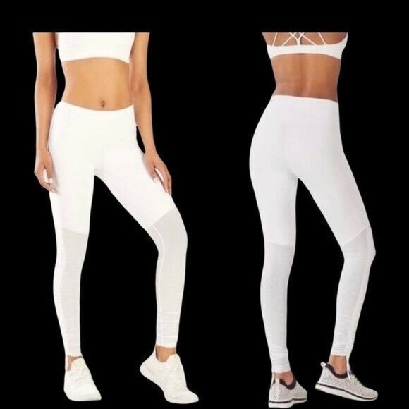 FABLETICS Cashel Foldover PureLuxe Legging Small White Sheer Legs - Picture 1 of 12